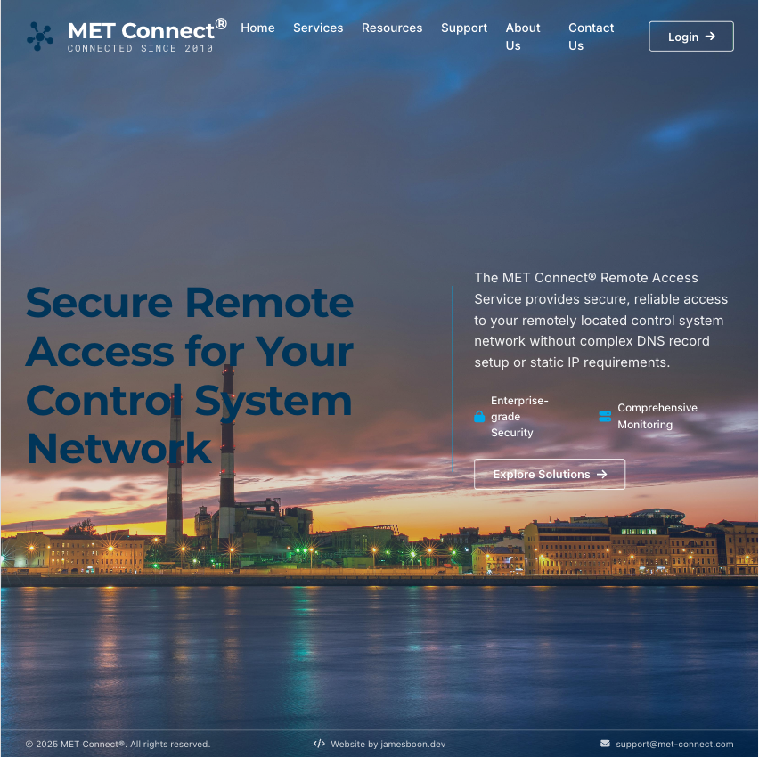 MET Connect® Website preview